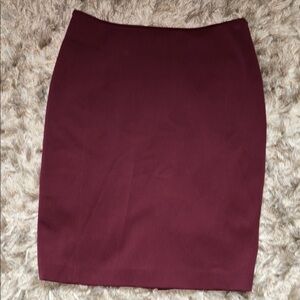 Elegant Burgundy Pencil Skirt